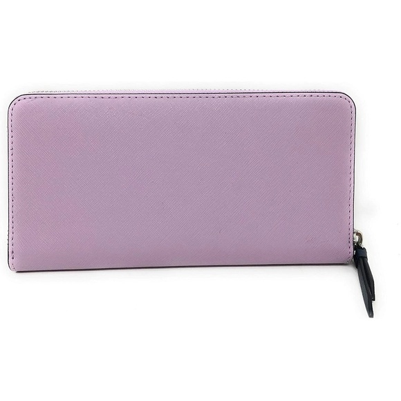 EUC Kate Spade  Laurel Way Neda Saffiano Leather Zip Around Wallet Lavender/Navy - Picture 3 of 12